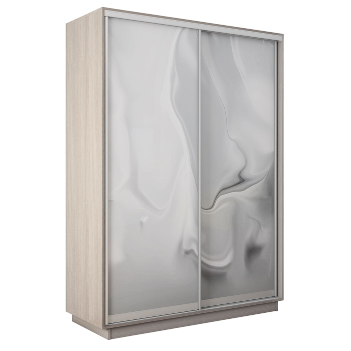 Шкафы-купе 2-х дверные, Шкаф-купе Экспресс 2-х дверный Фотопечать Шелк Стекла 140х45х240