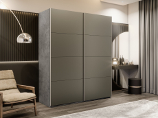 Шкафы-купе 2-х дверные, Шкаф-купе Эста 2-х дверный Стекла хаки/Доводчик 160х66х240