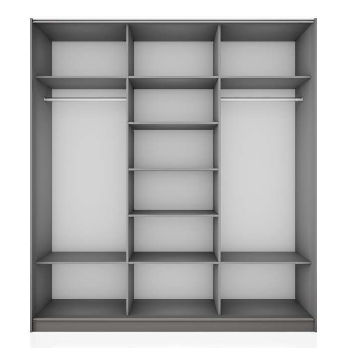 Шкафы-купе 3-х дверные, Шкаф-купе Широкий Прайм 3-х дверный ДСП/Доводчики 240х57х230