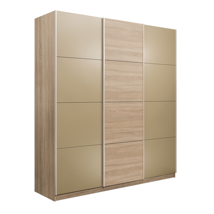 Шкафы-купе 3-х дверные, Шкаф-купе Эста 3-х дверный ДСП/Стекла фисташка/Доводчик 240х66х240