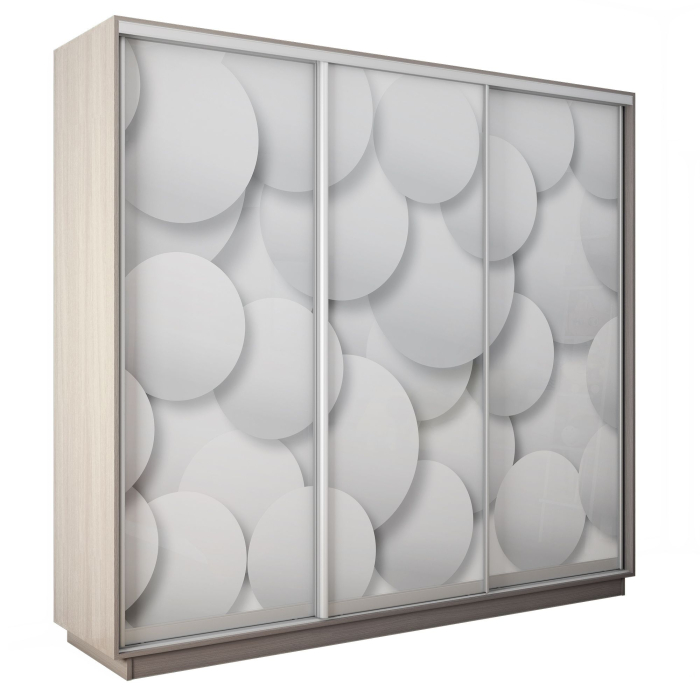 Шкафы-купе 3-х дверные, Шкаф-купе Экспресс 3-х дверный Фотопечать Шары Стекла 180х45х220