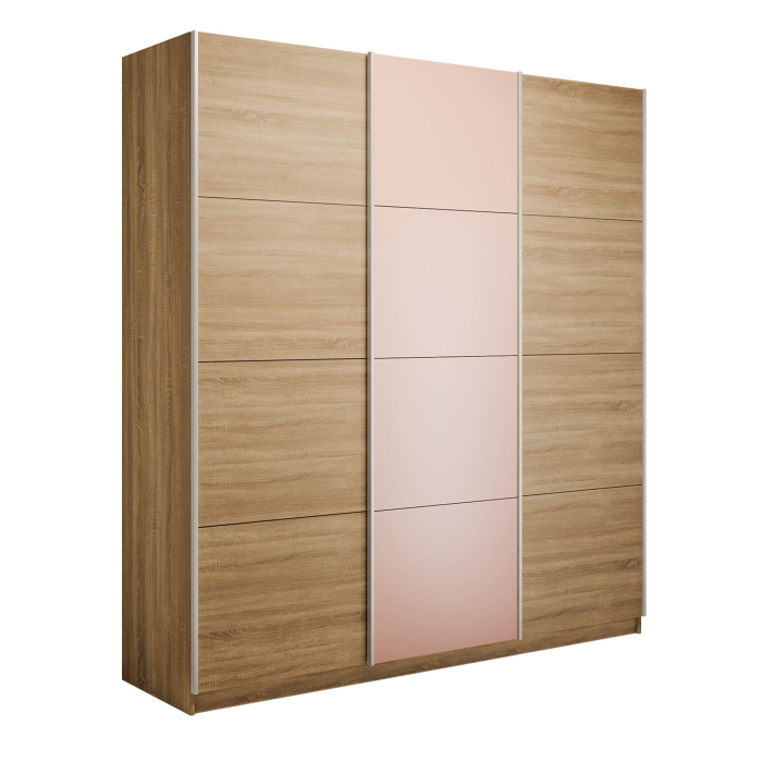 Шкафы-купе 3-х дверные, Шкаф-купе Эста 3-х дверный ДСП/Стекла пудра/Доводчик 270х66х240
