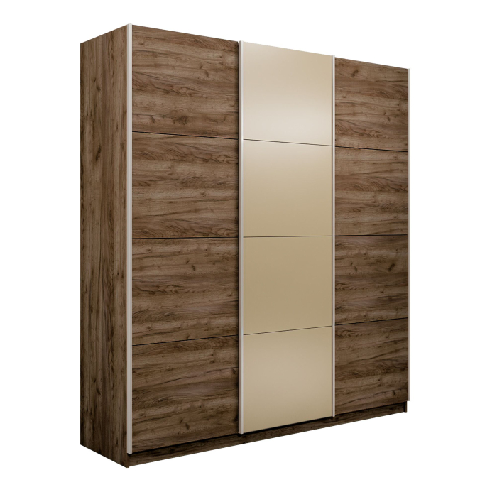 Шкафы-купе 3-х дверные, Шкаф-купе Прайм 3-х дверный Стекла фисташка/ДСП/Доводчики 210х57х230