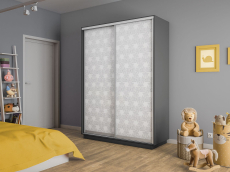 Шкафы-купе 2-х дверные, Шкаф-купе Экспресс 2-х дверный Фотопечать Калейдоскоп Стекла 160х60х240