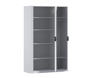 Шкаф трехдверный Макс 1500 мм, вариант №3 (ЛДСП/МДФ)