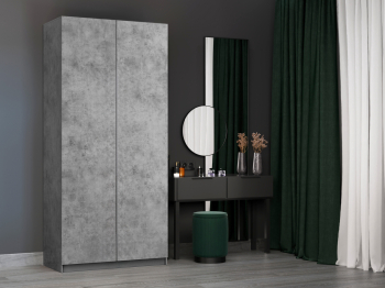 Шкаф складной Е1 Локер ("Гармошка" с системой Push to Move/Левый)101х52,5х220 см, с модулем