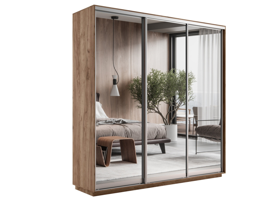 Шкафы-купе 3-х дверные, Шкаф-купе Экспресс Экспенс трио 2200 x 2100 x 450