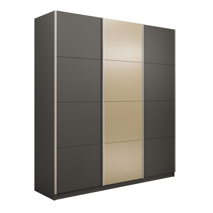 Шкафы-купе 3-х дверные, Шкаф-купе Прайм 3-х дверный Стекла фисташка/ДСП/Доводчики 210х57х230