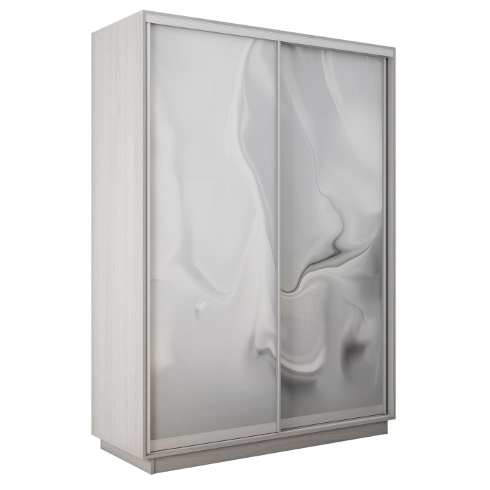 Шкафы-купе 2-х дверные, Шкаф-купе Экспресс 2-х дверный Фотопечать Шелк Стекла 160х60х220