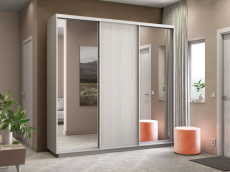 Шкафы-купе 3-х дверные, Шкаф-купе Экспресс Медиум (2 зеркала) трио 2200 x 2400 x 450