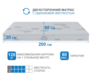 Столлайн / Матрас Сити-Альмерия в скрутке 800*2000