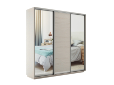 Шкафы-купе 3-х дверные, Шкаф-купе Экспресс Медиум (2 зеркала) трио 2200 x 1800 x 450