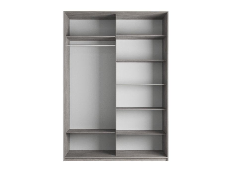 Шкафы-купе 2-х дверные, Шкаф-купе Прайм 2-х дверный ДСП/Стекло пудра/Доводчики 160х57х230