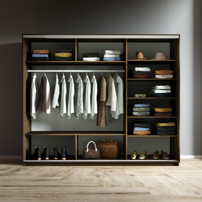 Шкафы-купе 3-х дверные, Шкаф-купе Экспресс 3-х дверный Фотопечать Ленты Стекла 240х60х240