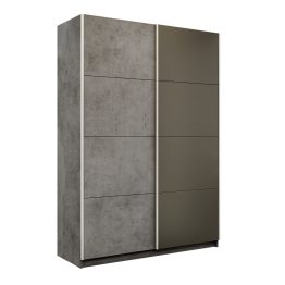Шкаф-купе Прайм 2-х дверный ДСП/Стекло хаки/Доводчики 160х57х230
