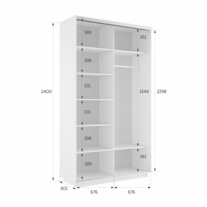 Шкафы-купе 2-х дверные, Шкаф-купе Экспресс 2-х дверный Фотопечать Ленты Стекла 140х60х240