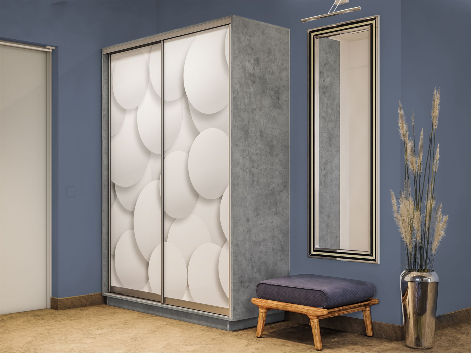 Шкафы-купе 2-х дверные, Шкаф-купе Экспресс 2-х дверный Фотопечать Шары Стекла 160х45х240