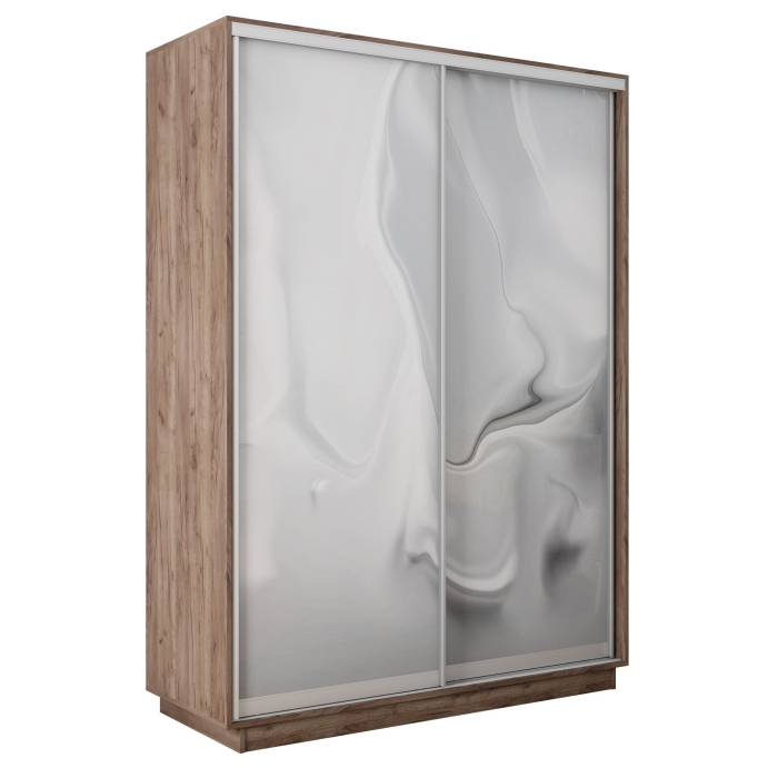 Шкафы-купе 2-х дверные, Шкаф-купе Экспресс 2-х дверный Фотопечать Шелк Стекла 140х45х220