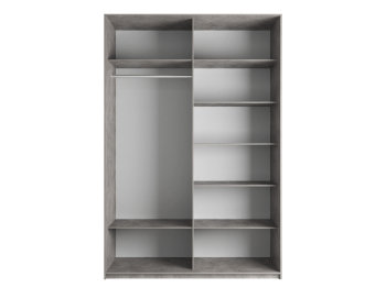 Шкаф Эста дуо Стекло черное/зеркало 2400 х 2000 х 660