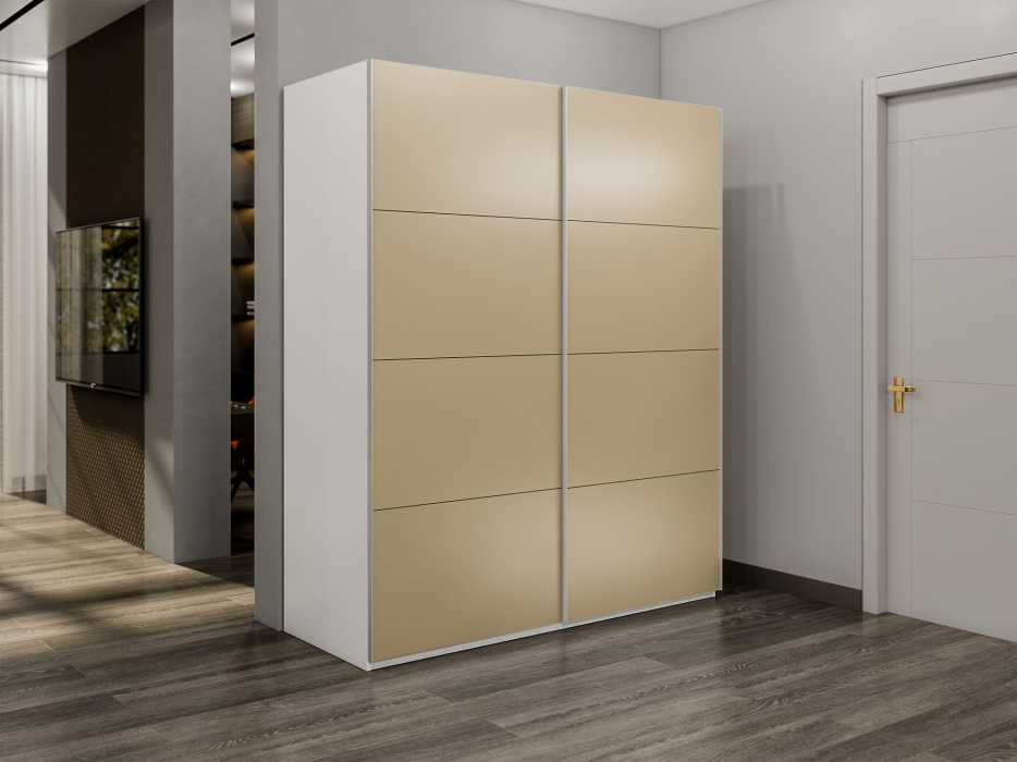 Шкафы-купе 2-х дверные, Шкаф-купе Эста 2-х дверный Стекла фисташка/Доводчик 200х66х240