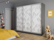 Шкафы-купе 3-х дверные, Шкаф-купе Экспресс 3-х дверный Фотопечать Ленты Стекла 210х45х240