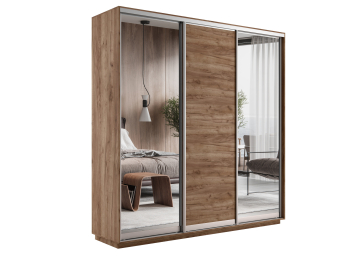 Шкаф-купе Экспресс Медиум (2 зеркала) трио 2200 x 2100 x 600