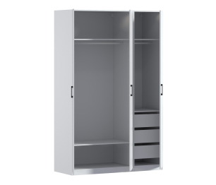 Шкаф трехдверный Макс 1500 мм, вариант №4 (ЛДСП)