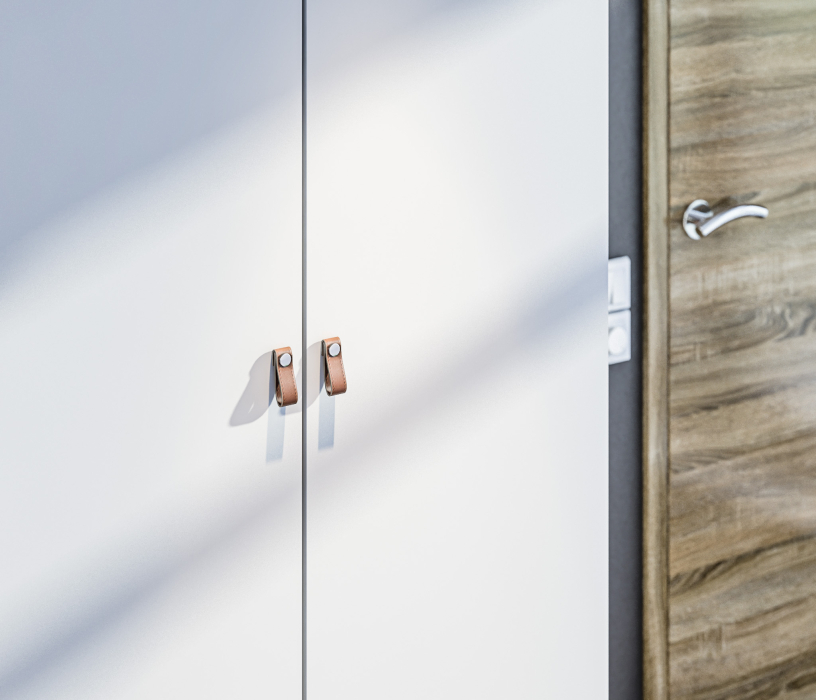 Макс, Ручка (кнопка 32мм) NORA eds.2220 с винтом 4*20мм  хром/капучино Нобел