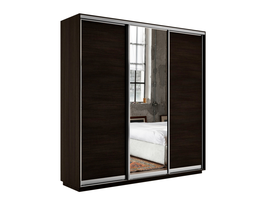 Шкафы-купе 3-х дверные, Шкаф-купе Экспресс Медиум (1 зеркало) трио 2200 x 1800 x 450