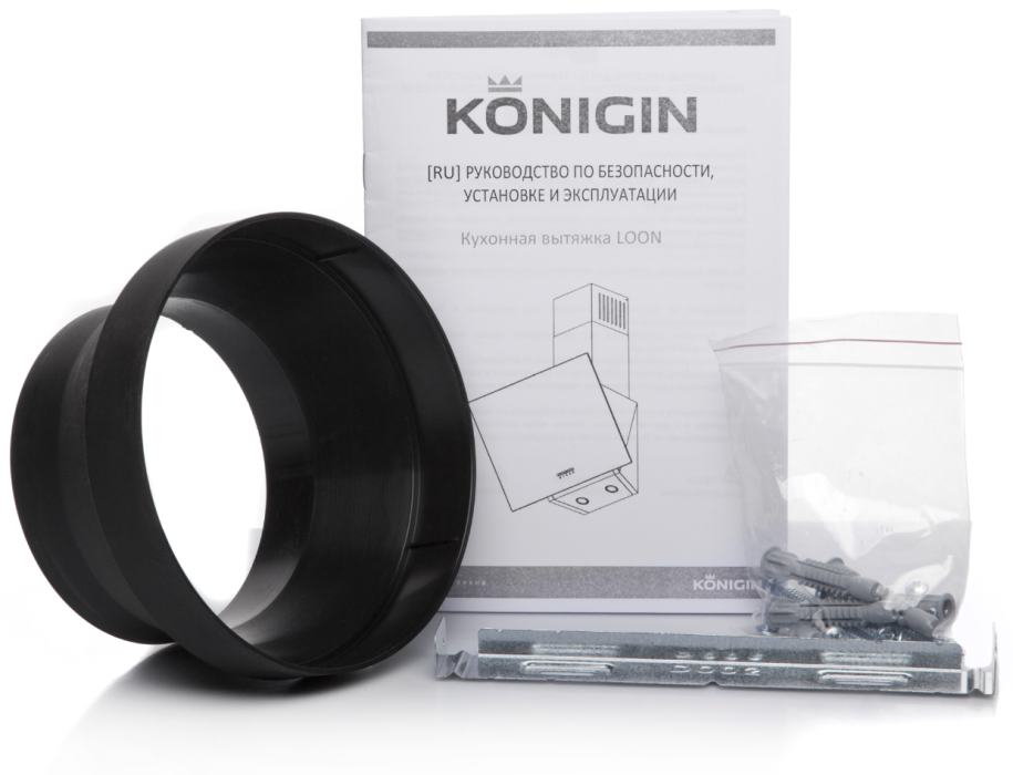 Вытяжки, Кухонная вытяжка Loon Black 60