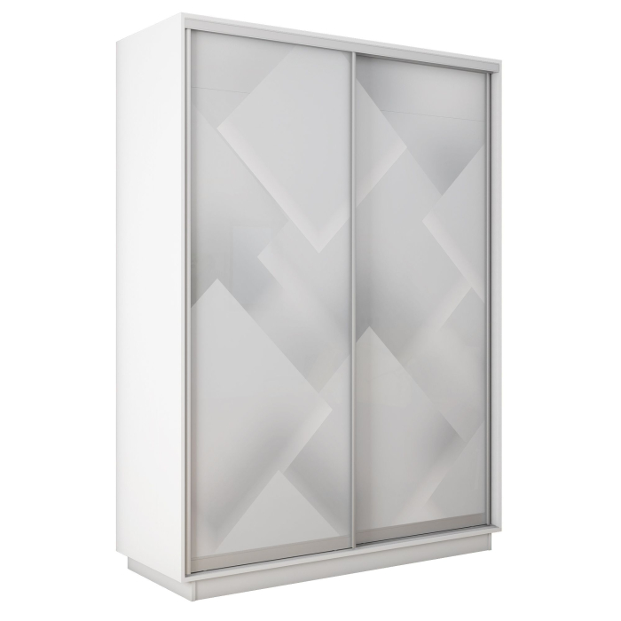 Шкафы-купе 2-х дверные, Шкаф-купе Экспресс 2-х дверный Фотопечать Квадрат Стекла 160х60х240