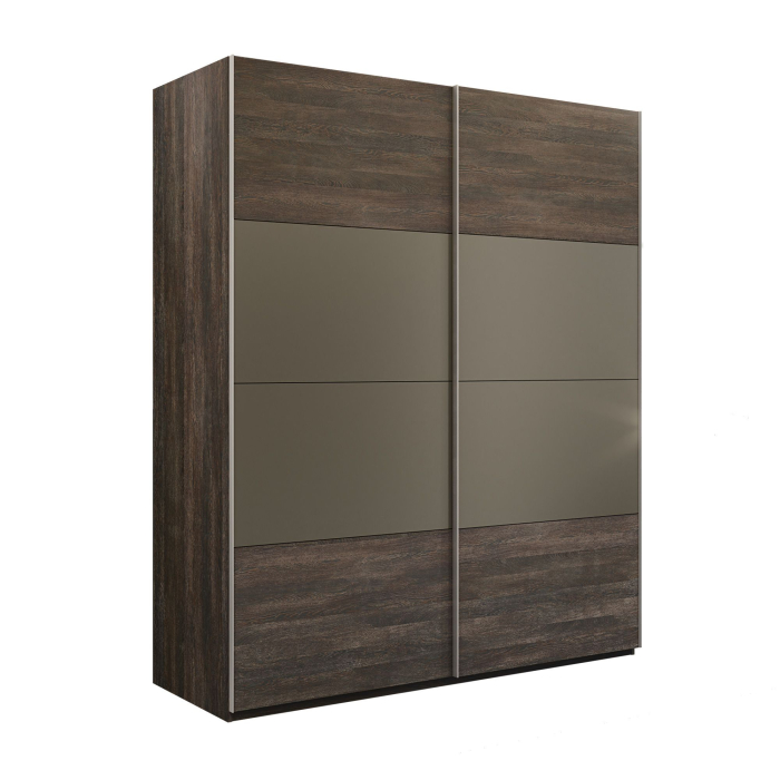 Шкафы-купе 2-х дверные, Шкаф-купе Эста 2-х дверный ДСП/Стекла хаки/Доводчик 180х66х240