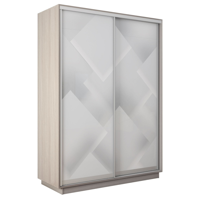 Шкафы-купе 2-х дверные, Шкаф-купе Экспресс 2-х дверный Фотопечать Квадрат Стекла 120х60х220