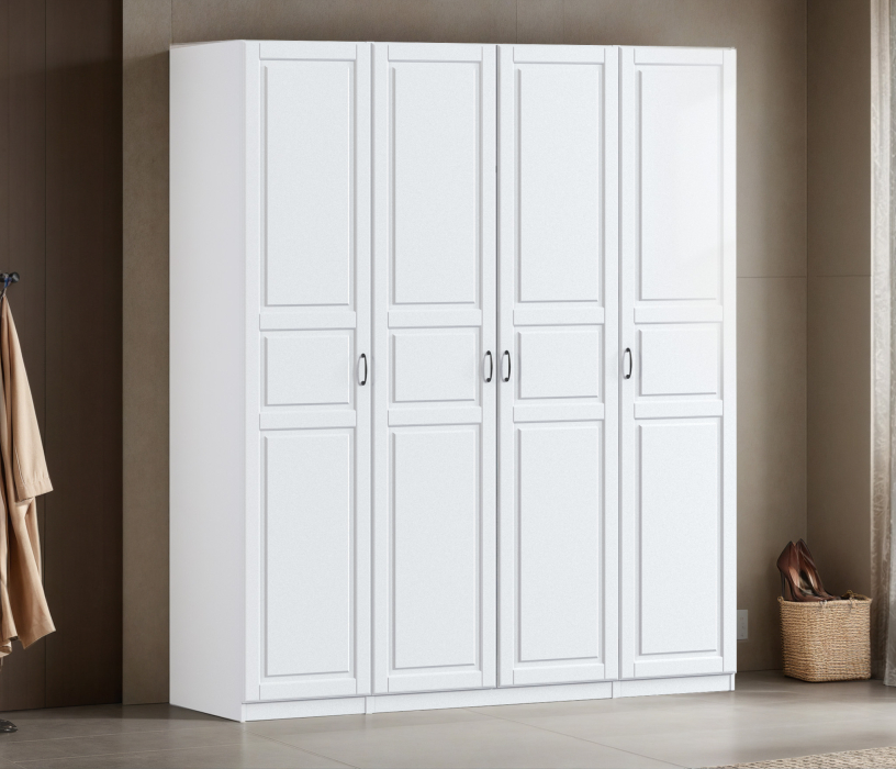 Для одежды, Шкаф четырехдверный Макс 2000 мм, вариант №3 (ЛДСП/МДФ)