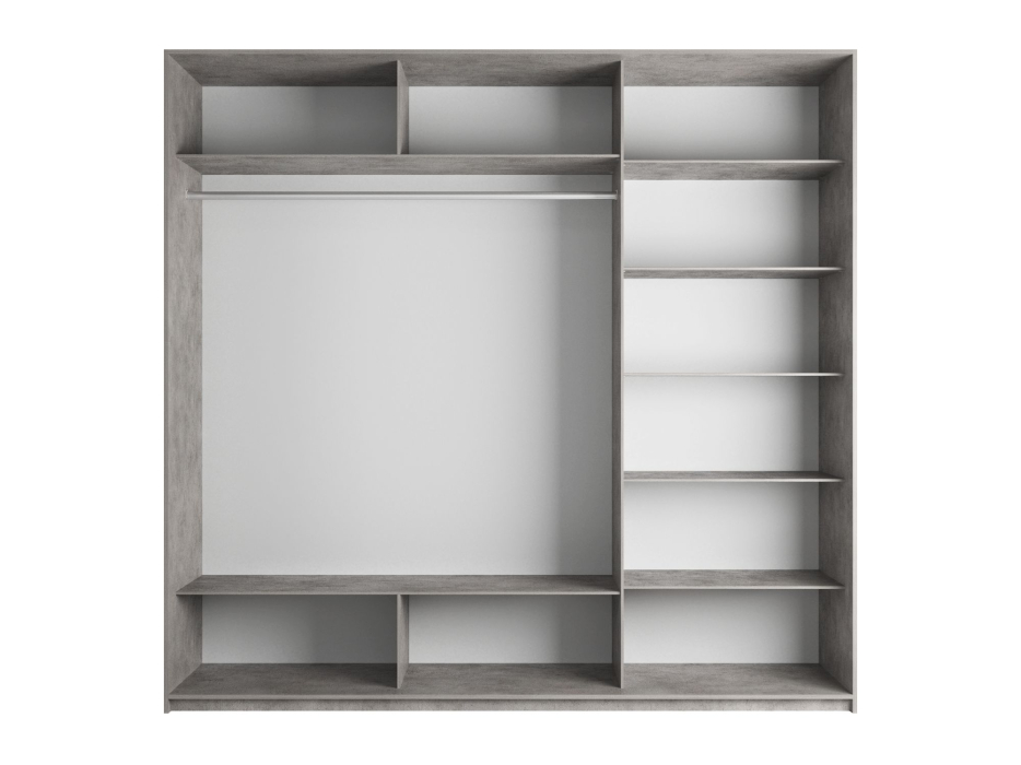 Шкафы-купе 3-х дверные, Шкаф-купе Прайм 3-х дверный ДСП/Стекло черное/Доводчики 180х57х230