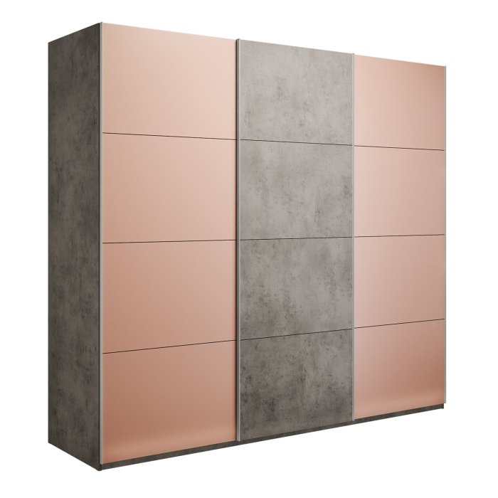 Шкафы-купе 3-х дверные, Шкаф-купе Эста 3-х дверный ДСП/Стекла пудра/Доводчик 270х66х240