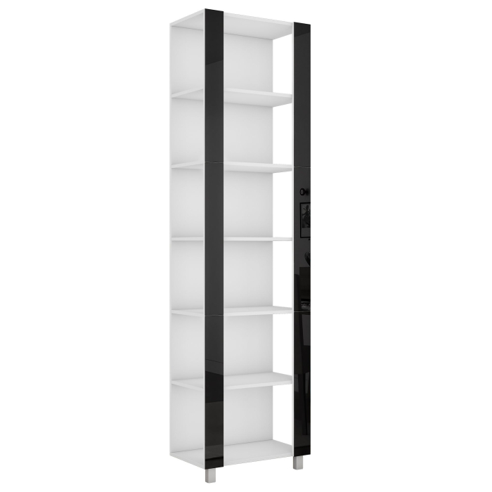 Открытые, Стеллаж модульный Универсальный 35х60х240 Черное стекло