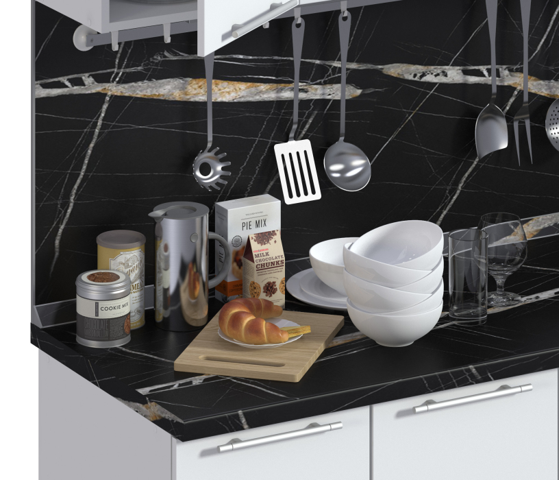 Стеновые панели, ПанельСт 6*2440*600 Черный Тунис 3074