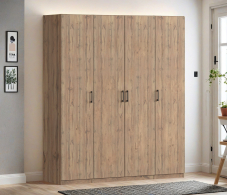 Для одежды, Шкаф четырехдверный Макс 2000 мм, вариант №2 (ЛДСП, корпус дуб вотан)